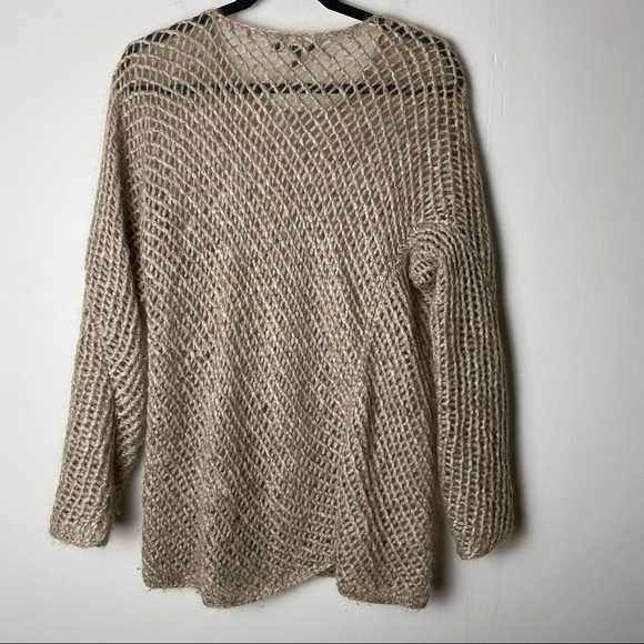 Eileen Fisher Open Knit Mohair Wool Blend Coastal Grandma Beachy Sweater Small - Picture 4 of 6